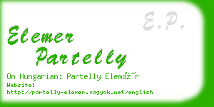 elemer partelly business card